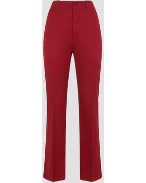 Saint Laurent High Waist Sophisticated Pants For - Red