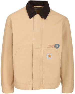 Carhartt Og Arcan Graphic Jacket Organic Cotton Dearborn Canvas Jackets Beige - Natural