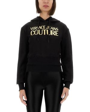 Versace Jeans Couture Sweatshirt With Logo - Black