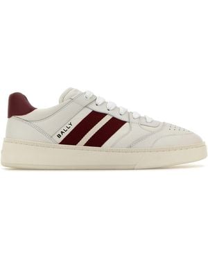 Bally White Leather Rebby Sneakers - Multicolour