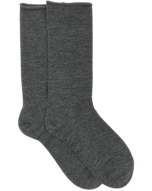 Brunello Cucinelli Cashmere Knit Socks - Gray