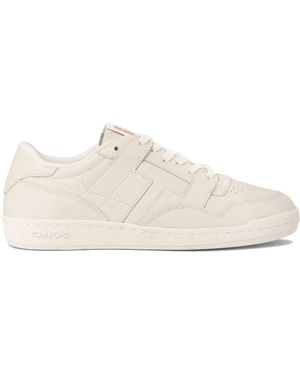 Tom Ford Smooth Leather Sneakers Sneakers & Slip-On Beige - Bianco