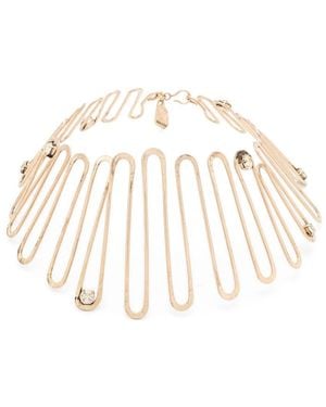 Max Mara Leather Necklaces - Metallic