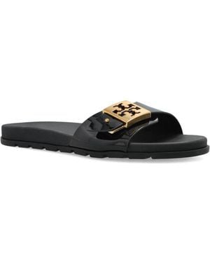 Tory Burch Mellow Buckle Slides - Black