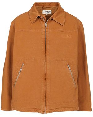 MM6 by Maison Martin Margiela Tan Canvas Jacket - Brown