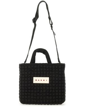 Marni Small Tote Bag With Logo-Donna - Nero