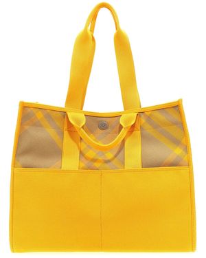 Burberry Shopping Check Sneakers Giallo