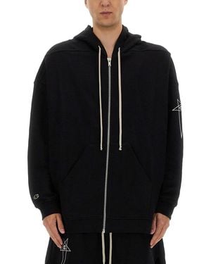 Rick Owens X Champion Jumbo Jason's Hoodie - Black