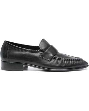 The Row Leather Loafers - Black