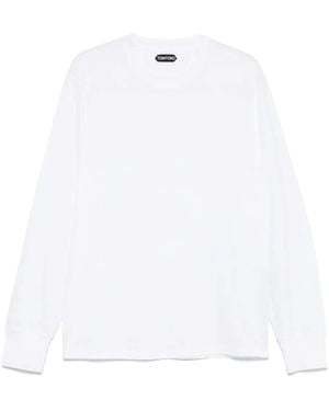 Tom Ford Long-Sleeve Crew Neck T-Shirt - White