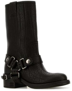 Miu Miu Square Toe Boots for Women | Lyst