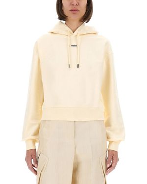 Jacquemus The Grosgrain Hoodie-Donna - Bianco
