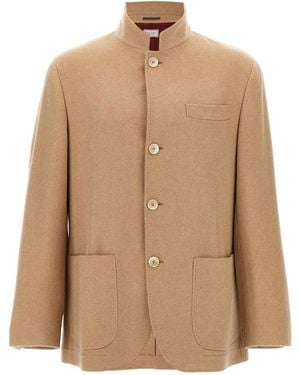Brunello Cucinelli Short Coat Coats And Trench Coats - Natural