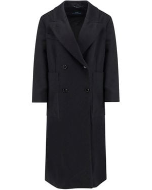 Paltò Giada Double-Breasted Coat - Black