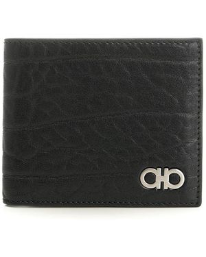 Ferragamo Leather Wallet Revival Ganc Wallets - Black