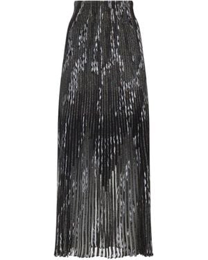 Missoni Pleated Long Skirt - Gray