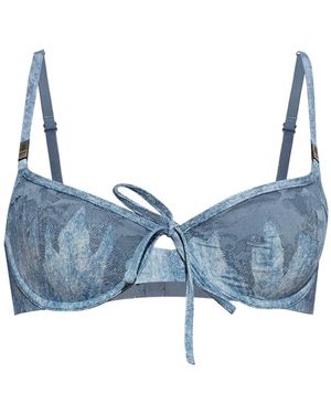 Diesel X Fenty By Rihanna Balconette-Lace-Bra-Donna - Blu