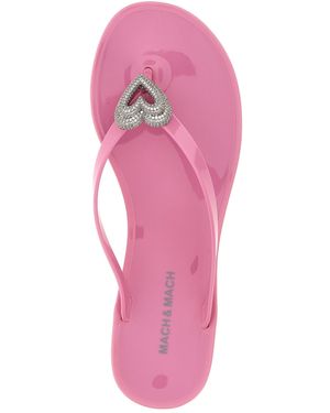 Mach & Mach Double Heart Sandali Rosa-Donna
