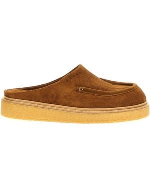 Marni Suede Sabots - Brown