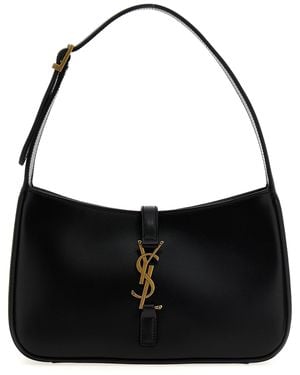 Saint Laurent Hobo Le 5 À 7 Shoulder Bags - Black