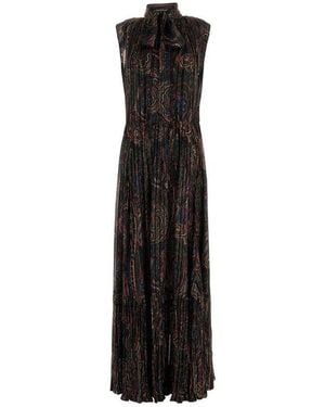 ワンピース Saint Laurent Khaki Viscose Blend Long Dress SAINT LAURENT - Viscose Long Dress Saint Laurent