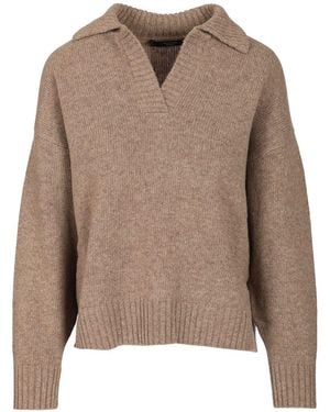 Weekend by Maxmara Wool Polo Shirt - Brown