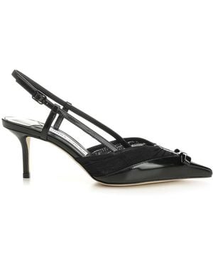 Jimmy Choo Afia Mesh Décolleté 65 Court Shoes - Black