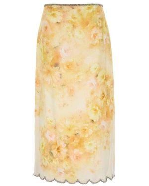 Zimmermann Crush Printed Linen Shirt - Yellow