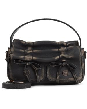 Acne Studios Aip Darl Grained Leather Multipocket Micro Vintage Bag-Donna - Nero