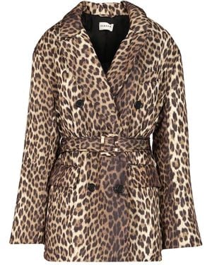 P.A.R.O.S.H. Double-breasted Animalier Jacket Jackets Animalier - Brown