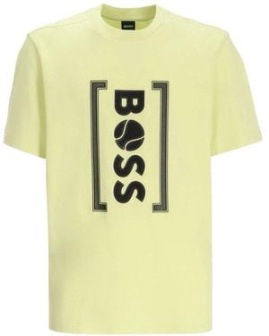 BOSS Cotton T Shirts - Yellow