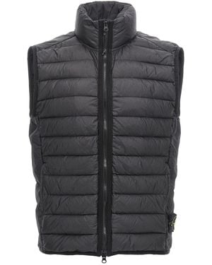 Stone Island Loom Woven Chambers Nylon Down-Tc Gilet - Grey