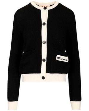 Marni Crew Neck Cardigan - Black