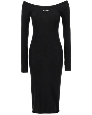 Off-White c/o Virgil Abloh Viscose Blend Dress - Nero