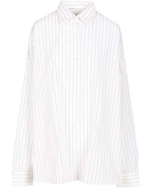 Dries Van Noten Oversized Striped Shirt - White