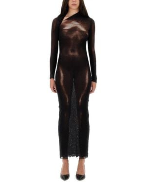 Jean Paul Gaultier "Body Dust" Print Dress-Donna - Nero