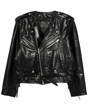 R13 Leather Outerwears - Black