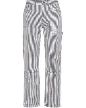 Amiri Sleek Striped Trousers For Modern - Grey