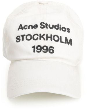 Acne Studios Baseball Cap With Embroidered Logo - Gray