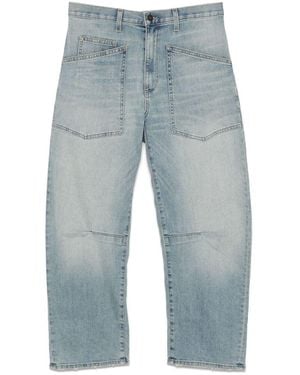 Nili Lotan Denim Tapered Jeans - Blue
