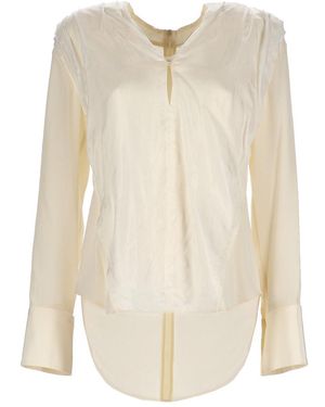 Victoria Beckham Silk Top - Natural