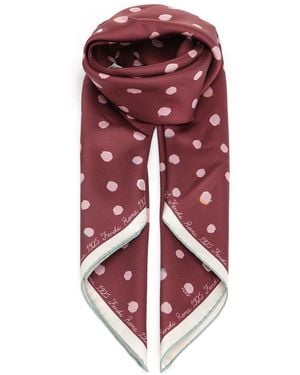 Fendi Silk Scarf - Red