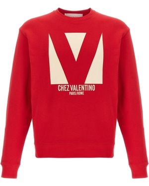 Valentino Garavani Chez Felpe Rosso-Uomo