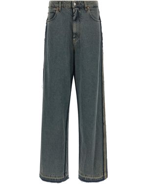 MM6 by Maison Martin Margiela Panel Jeans Blu-Donna - Grigio