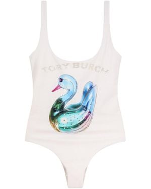 Tory Burch Nylon One Piece Swimsuit - Blue