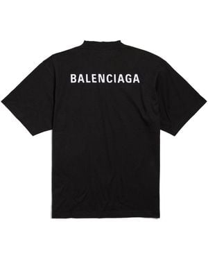 Balenciaga Airport Tag T-Shirt Medium Fit in Black for Men