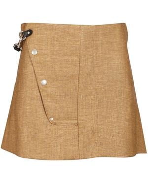 DURAZZI MILANO Rafia Mini Skirt Skirts - Natural