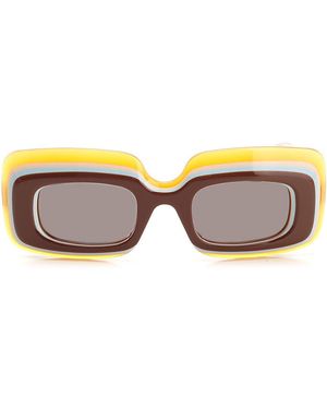 Loewe Rectangular Sun Glasses - Multicolour
