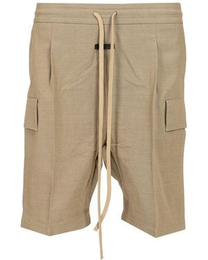 Fear Of God Cargo Short Trousers - Natural