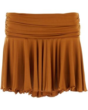 パンツ gimaguas Bronze stretch polyester Olimpia pant GIMAGUAS Bronze Stretch Polyester Olimpia Pant in Brown | Lyst